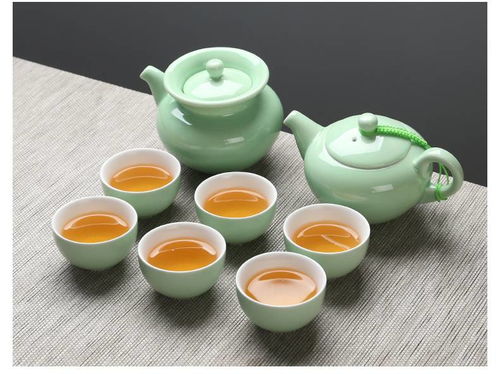 苏氏陶瓷功夫茶具套装10头青瓷茶壶茶杯礼盒套装